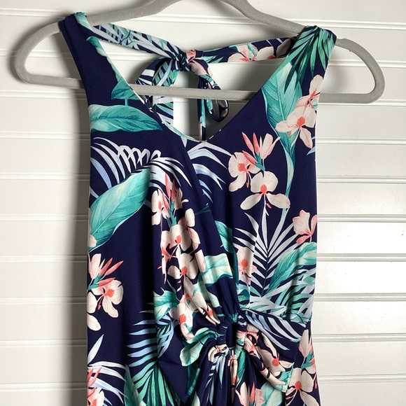 Tommy Bahamas Dress Women CS/TP Ladies Blue Floral Outdoors Polyester Casual - Picture 2 of 9